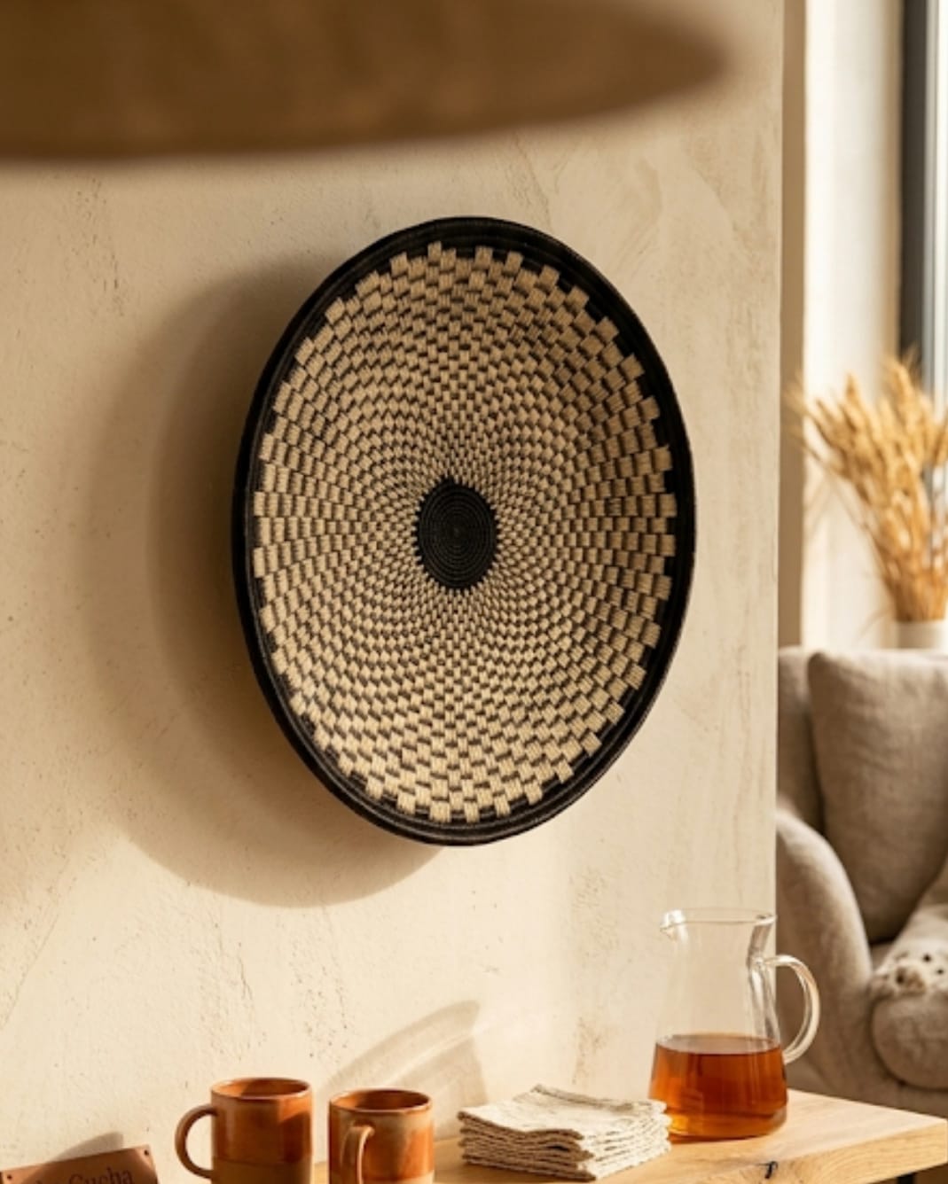 Plateau Werregue Noir-Blanc 30 cm